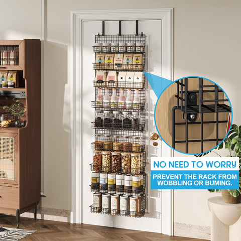 JKsmart pantry door mount with door hook for easy no-drill installation.