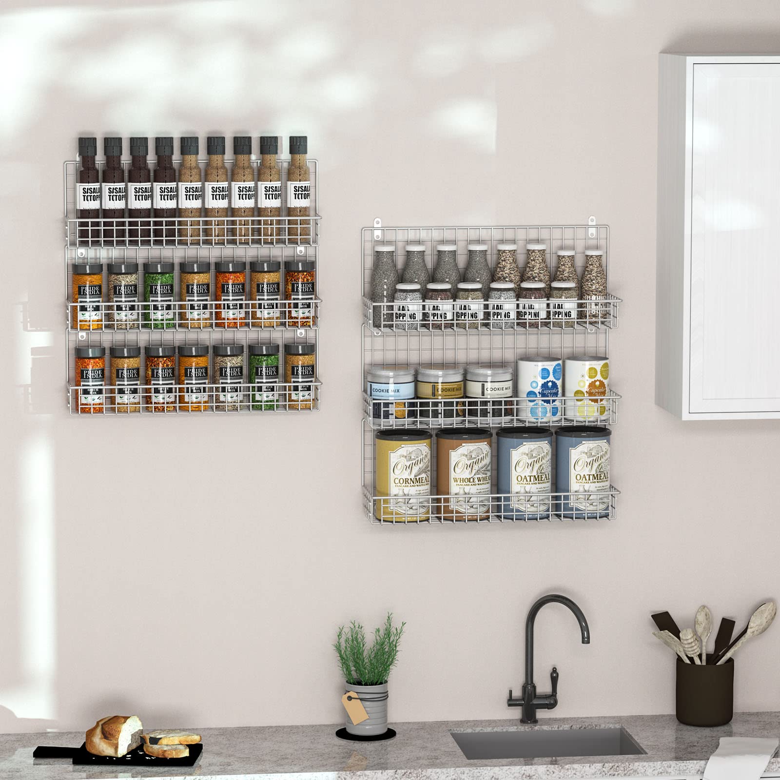 JKsmart spice rack bathroom use keeps cosmetics and toiletries tidy.