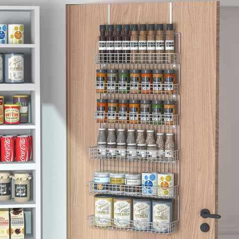 JKsmart spice rack kitchen pantry organizer keeps labels visible.