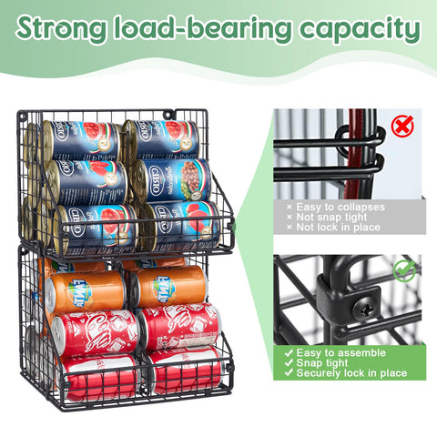 JKsmart sturdy iron wire baskets provide durable support for heavy cans