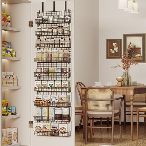 JKsmart wall-mount rack shown with high capacity jars for pantry storage.