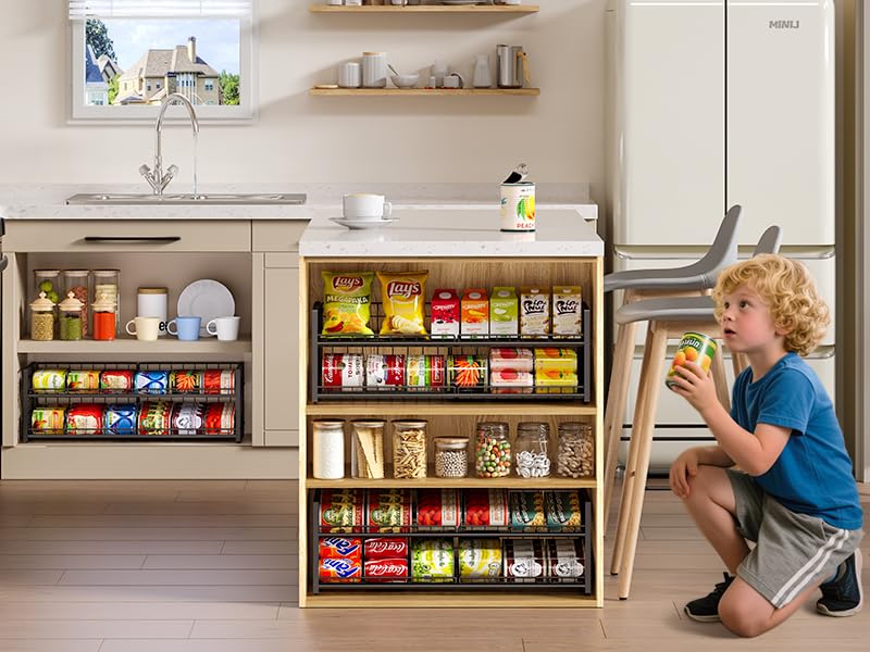 JKsmart wide capacity kitchen storage keeps cans within reach