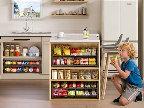 JKsmart wide capacity kitchen storage keeps cans within reach