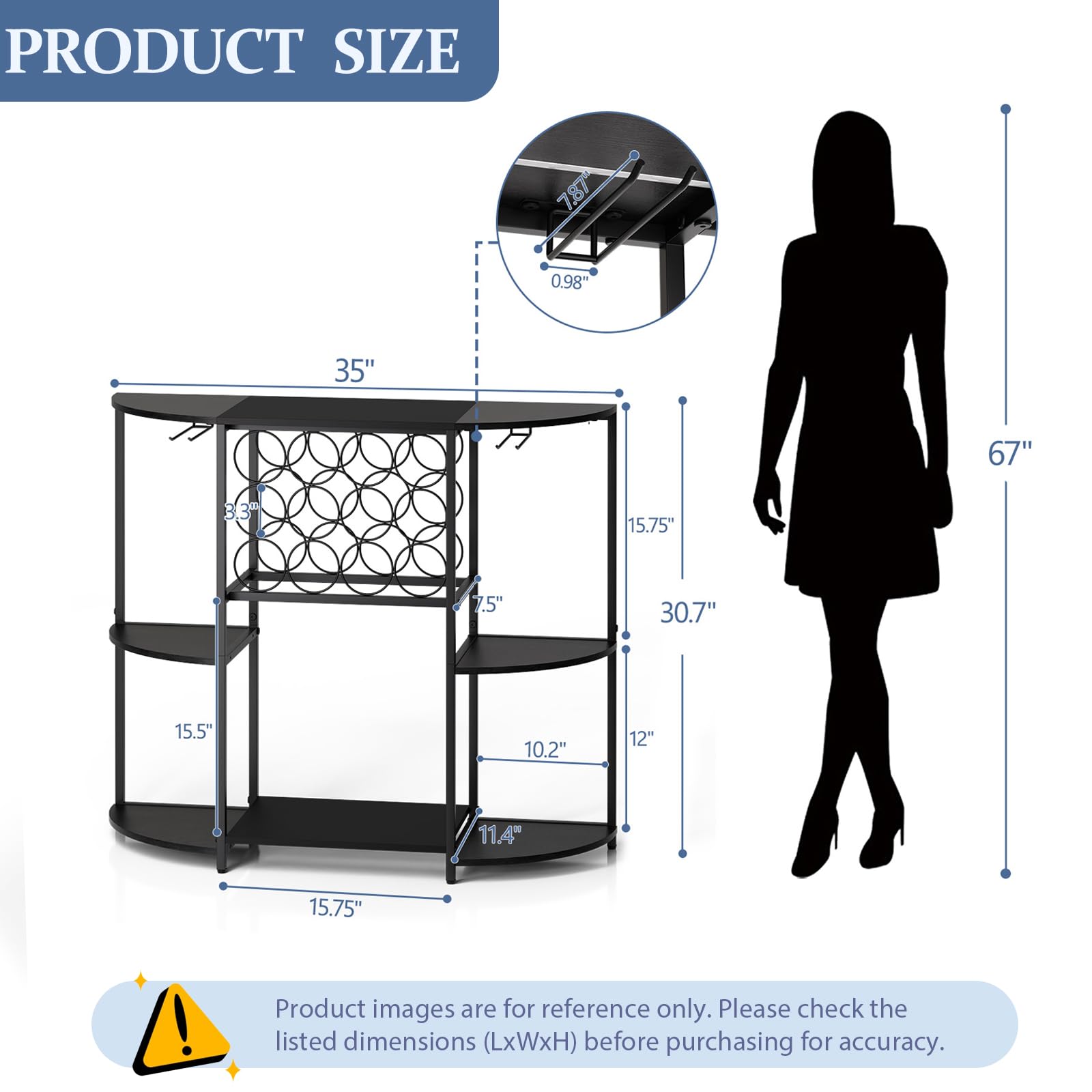 JKsmart glass holders securely cradle six red wine glasses