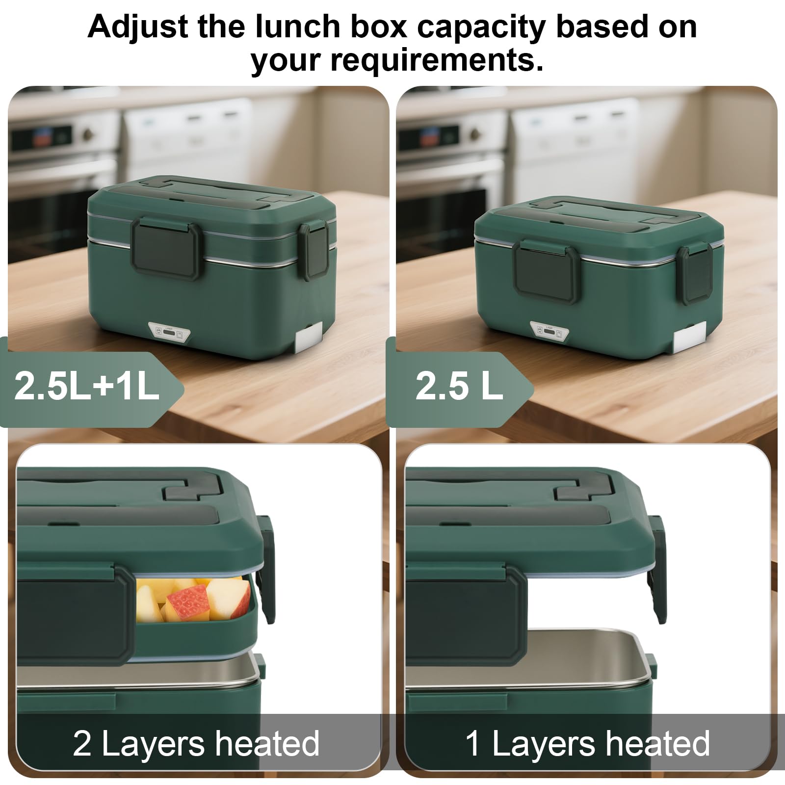 Jleiiofe 100W fast heating delivers hot meals in car, office, or travel