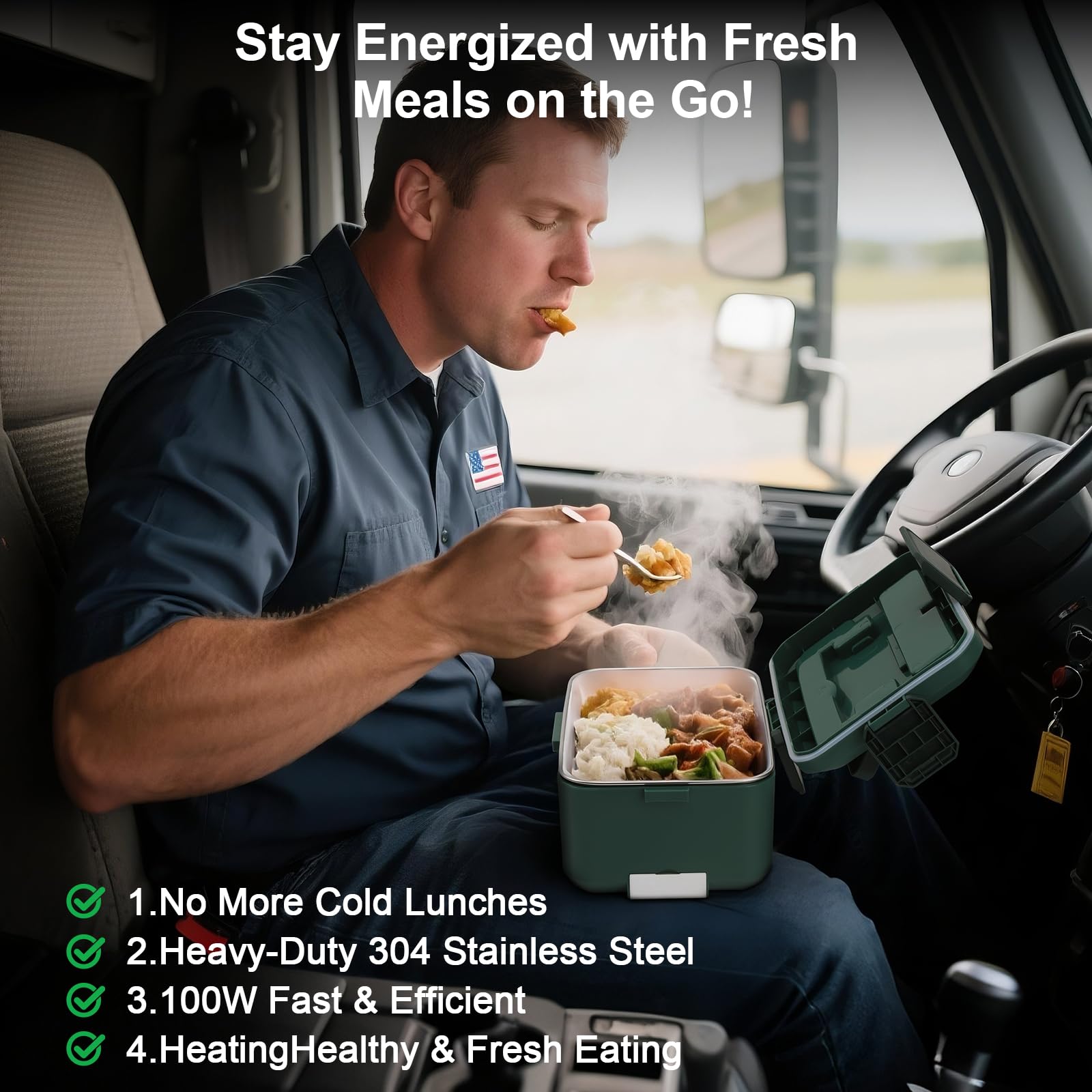 Interior with two-layer design for organized meals and flavor separation