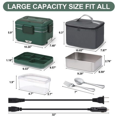 Includes stainless steel cutlery for convenient meals