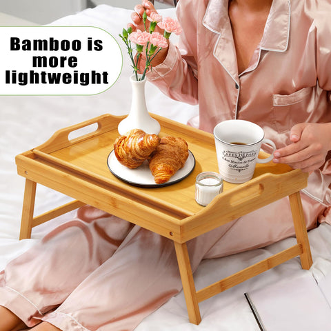 JMLHMXC bed tray table easy-clean bamboo surface and maintenance.
