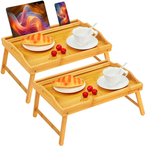 JMLHMXC bed tray table for eating in bed with stable, spill-resistant edge.