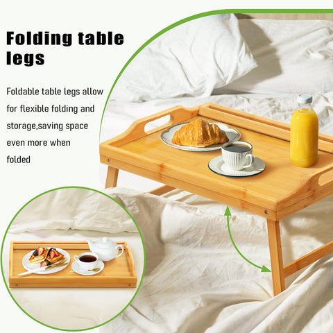 JMLHMXC bed tray table folding-legs design for compact storage.