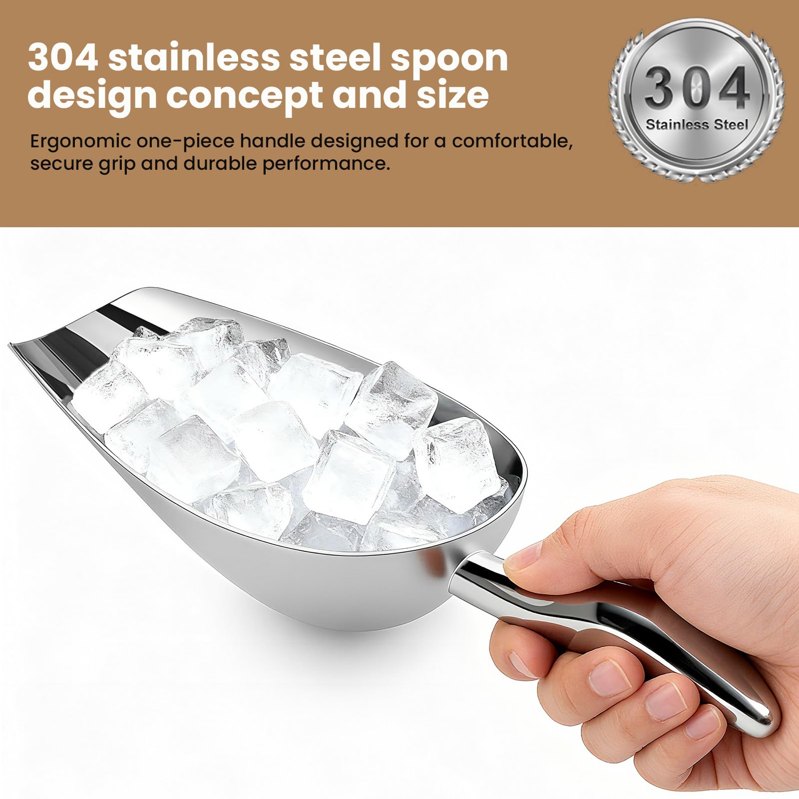 Jmulriu ice scoop bar tool provides comfortable grip for service.