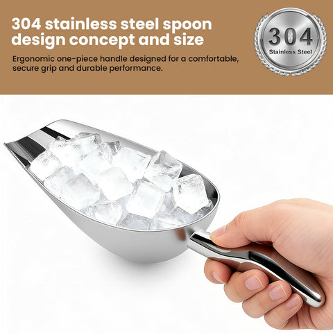 Jmulriu ice scoop bar tool provides comfortable grip for service.