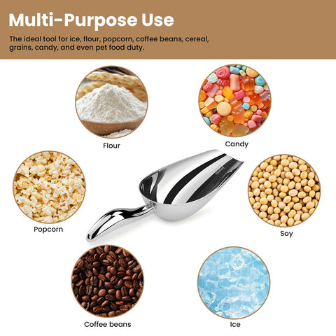Jmulriu ice scoop doubles as popcorn scoop for quick snacks.