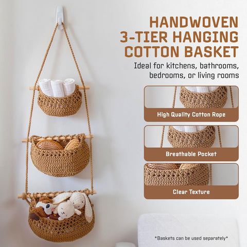 JMZ E Home hanging kitchen storage for fruit vegetables or towels