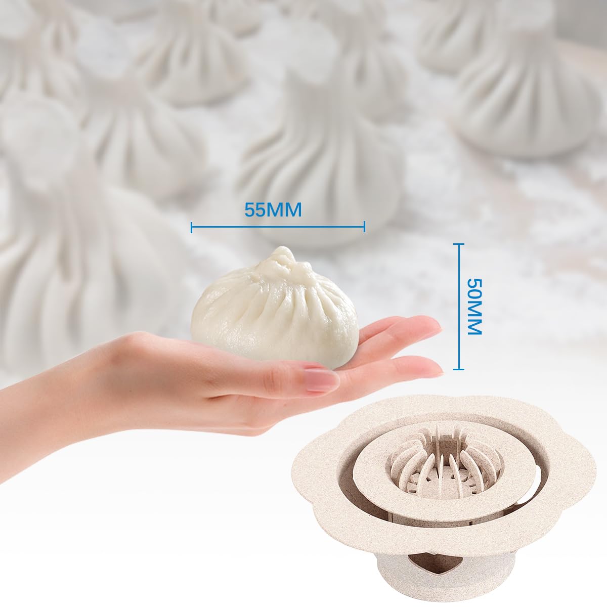 jnhuy Baozi Maker flower-shaped design adds artistic flair to your kitchen.