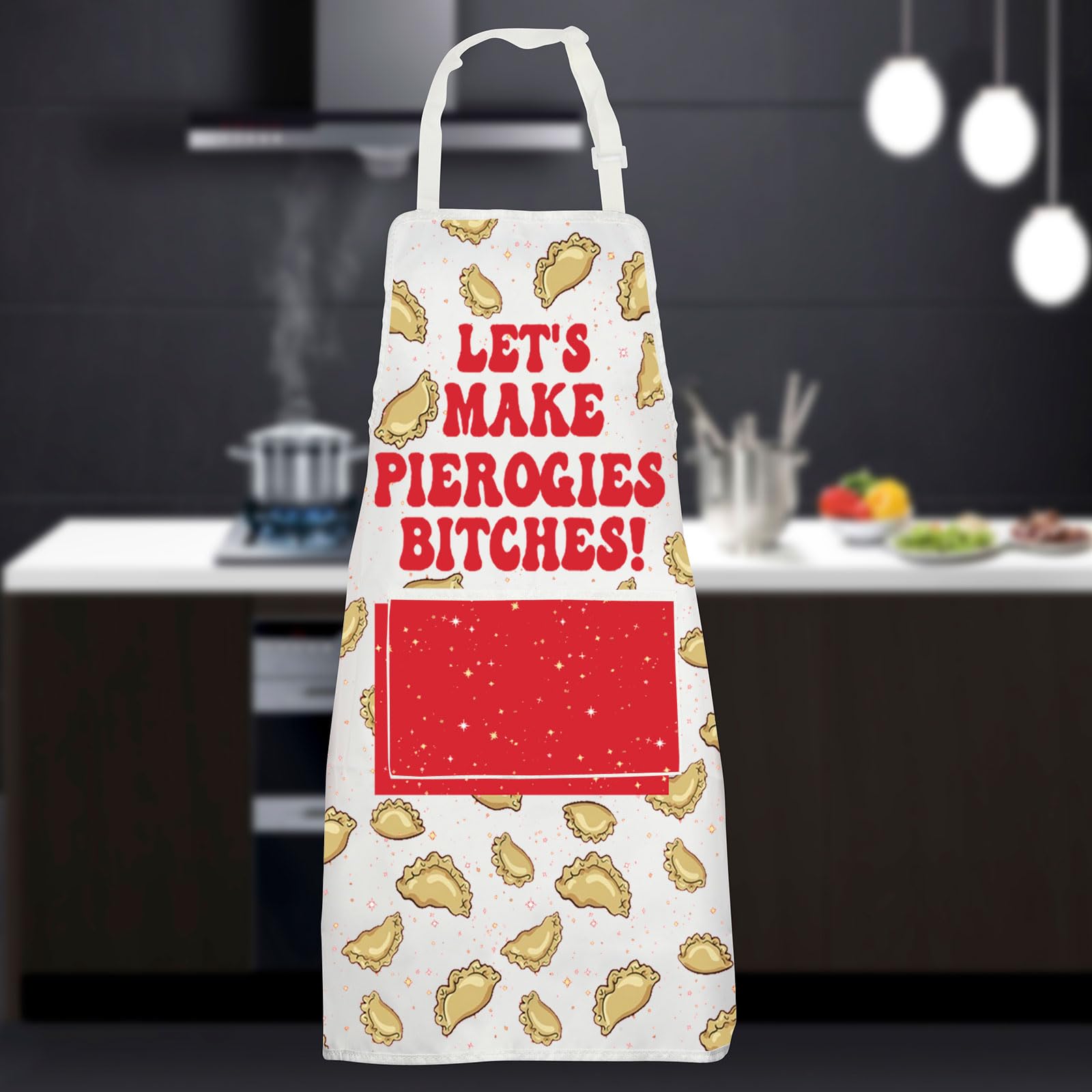 JNIAP Pierogi Apron multiuse design suitable for grilling, baking, and more.