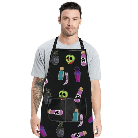 JNIAP Villain Poison Apron neck adjustment: adjustable neck buckle for a secure fit.