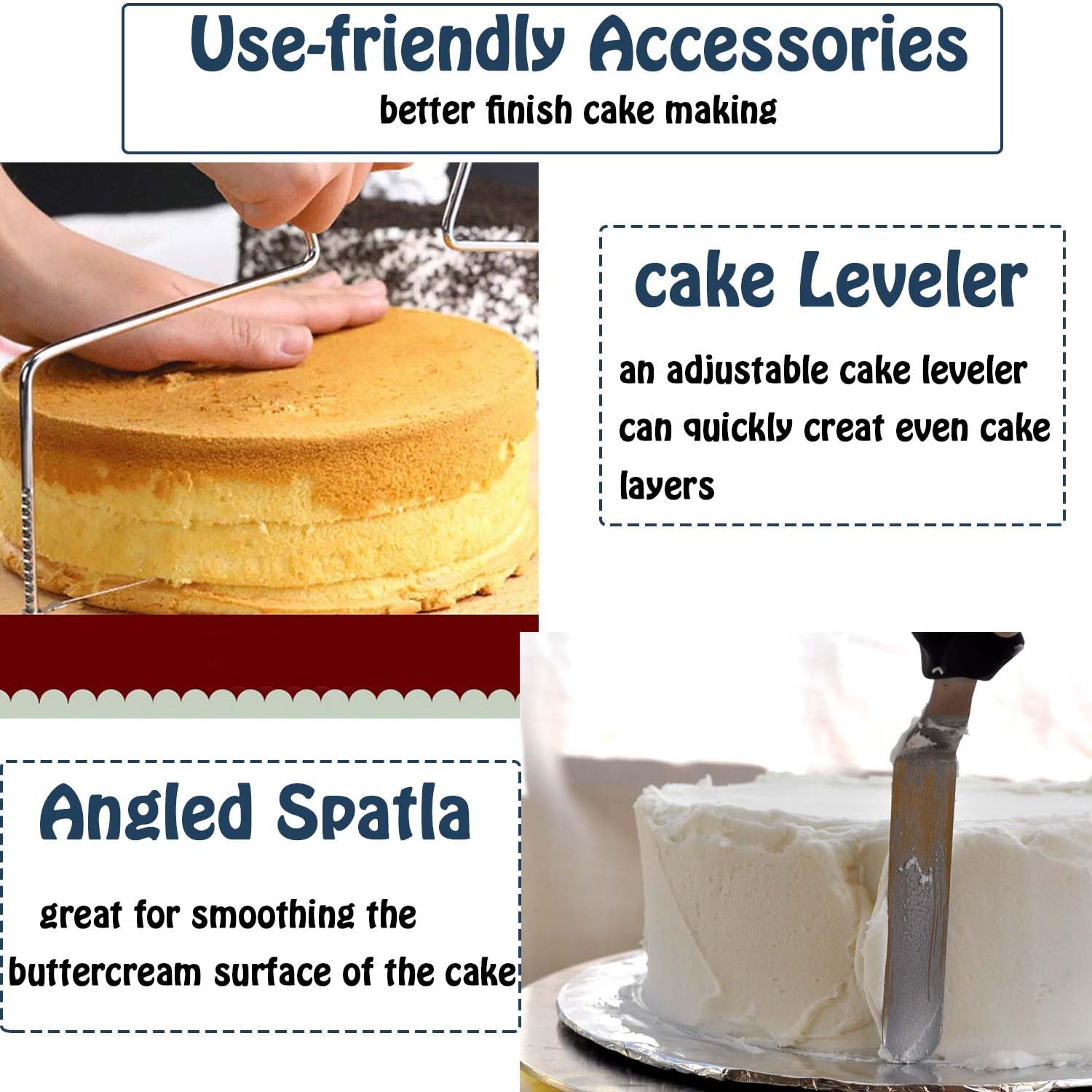 Jninexiu aluminum cake turntable with sturdy, durable design