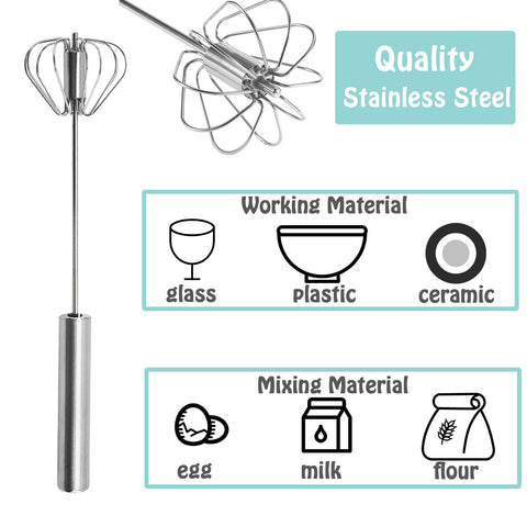 Jninexiu hand-push rotary mixer for hands-free, consistent mixing in bowls.