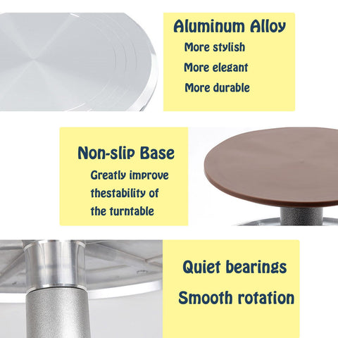 Jninexiu turntable uses hidden ball bearings for smooth, quiet spins