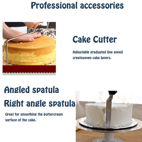 Jninexiu portable cake spinner suitable for home use and events