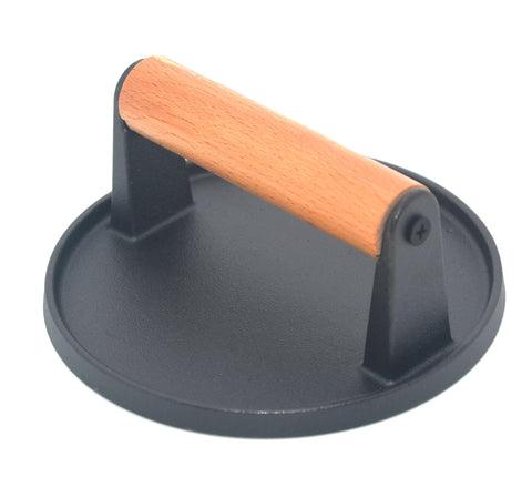 JNXHON round press helps form burgers fast on a hot griddle