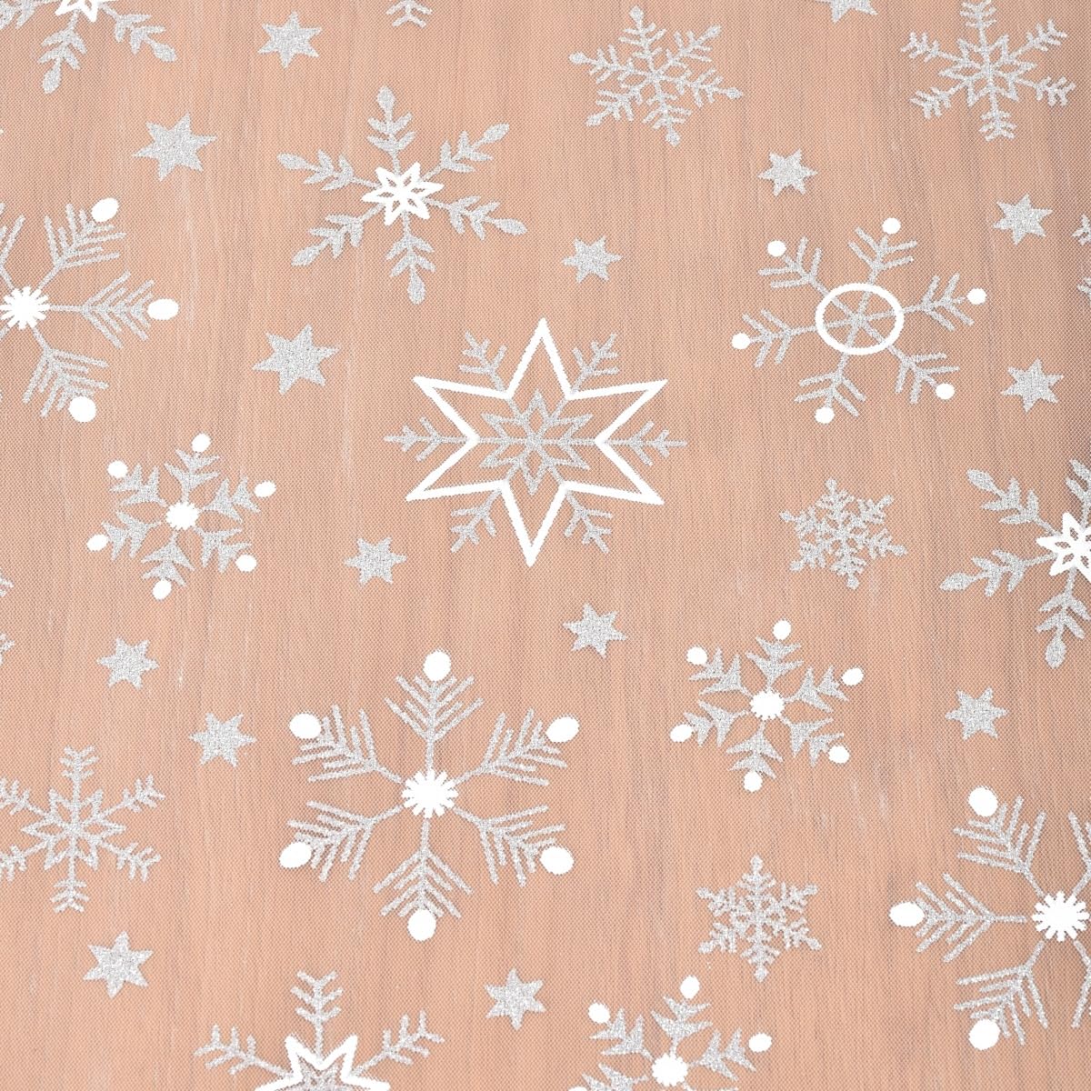 Joanlody festive snowfall runner brightens winter dinner spreads