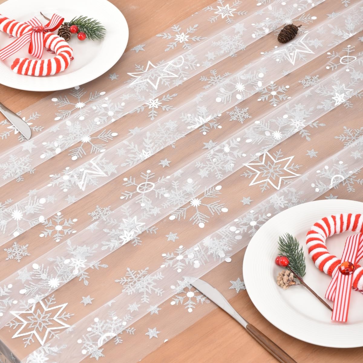 Joanlody glitter metallic foil runner sparkles at celebrations and dinners