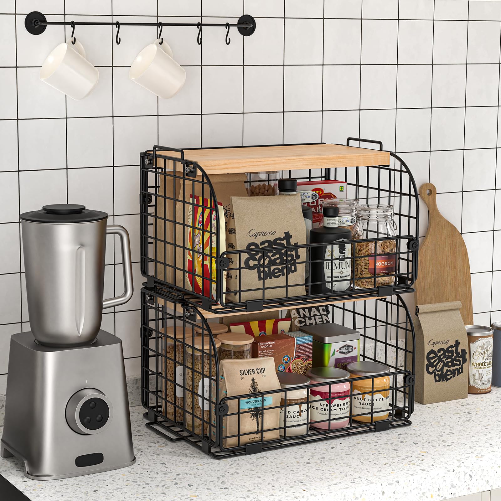 Joben Oligey bamboo top doubles as a chopping board for quick prep
