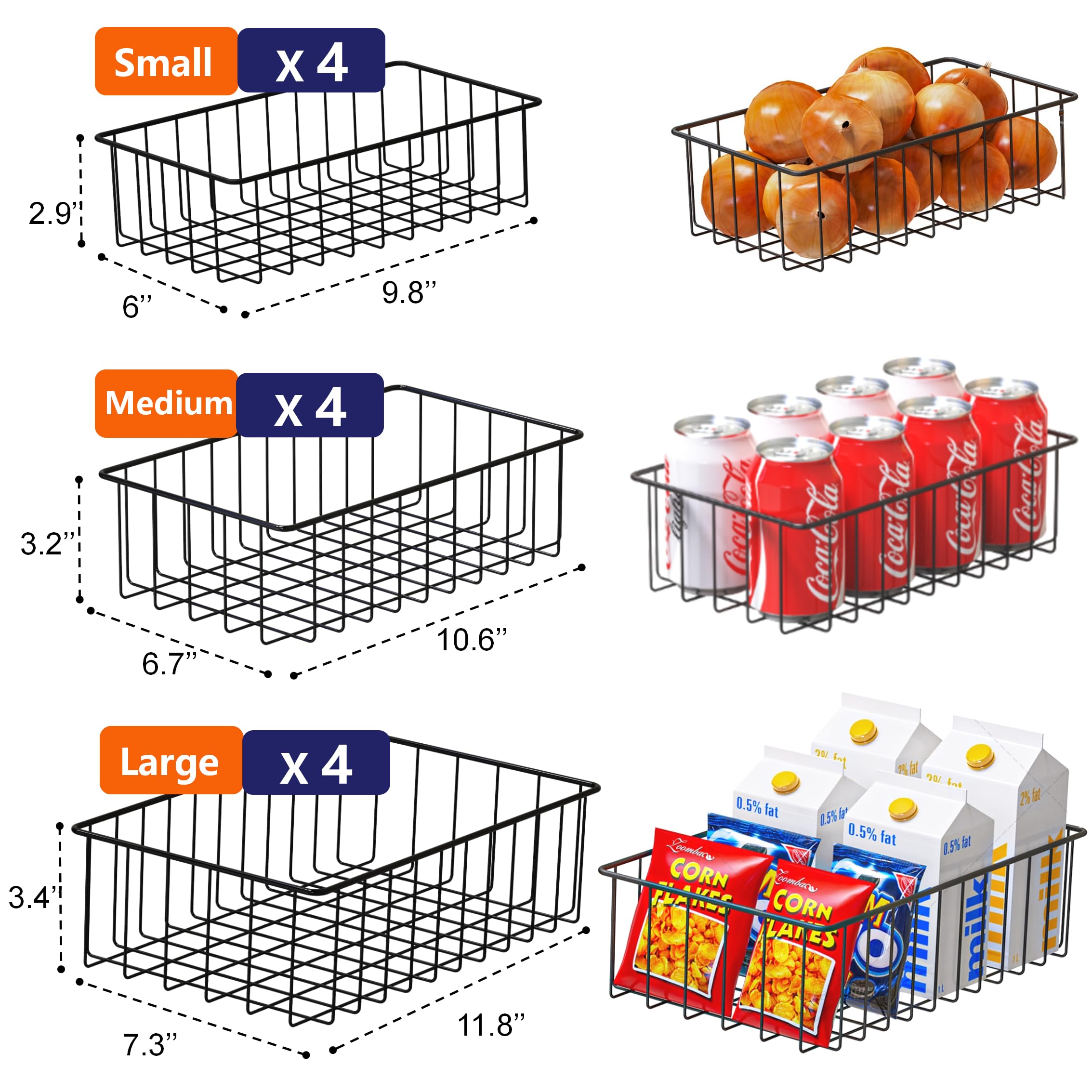 Joben Oligey baskets in varied sizes for versatile pantry use