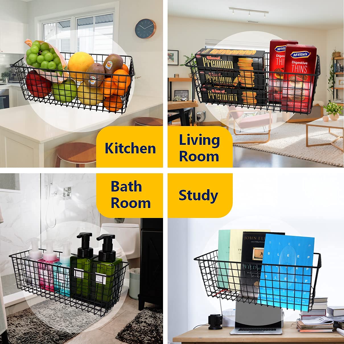 Joben Oligey bathroom/garage basket holds towels or tools neatly.
