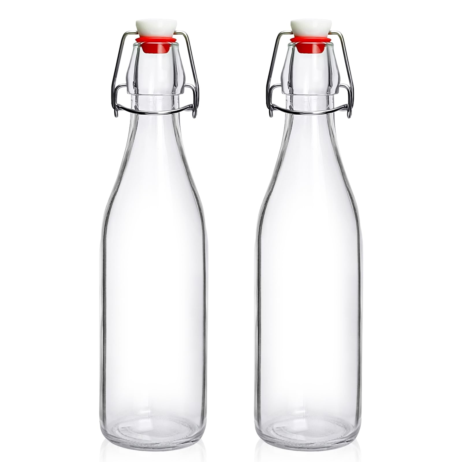 JOBVERT 2-pack swing-top bottles 16oz for versatile home brewing