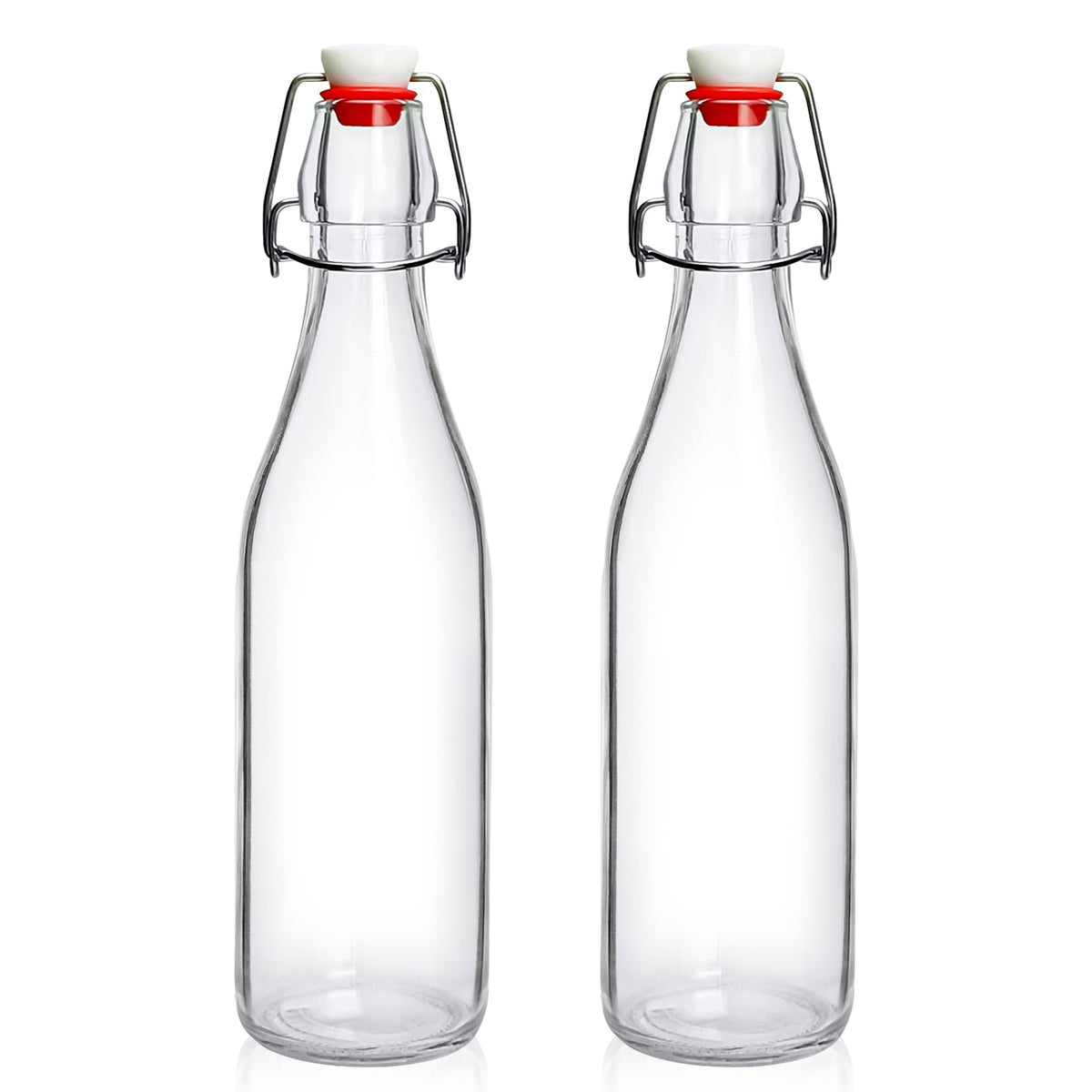 JOBVERT 2-pack swing-top bottles 16oz for versatile home brewing