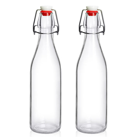 JOBVERT 2-pack swing-top bottles 16oz for versatile home brewing