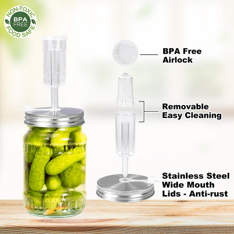 JOBVERT glass weight provides stable support for 86mm jars during fermentation