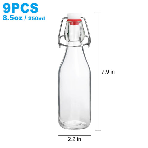 JOBVERT Flip-top glass bottle demonstrates durable material for long-lasting storage.
