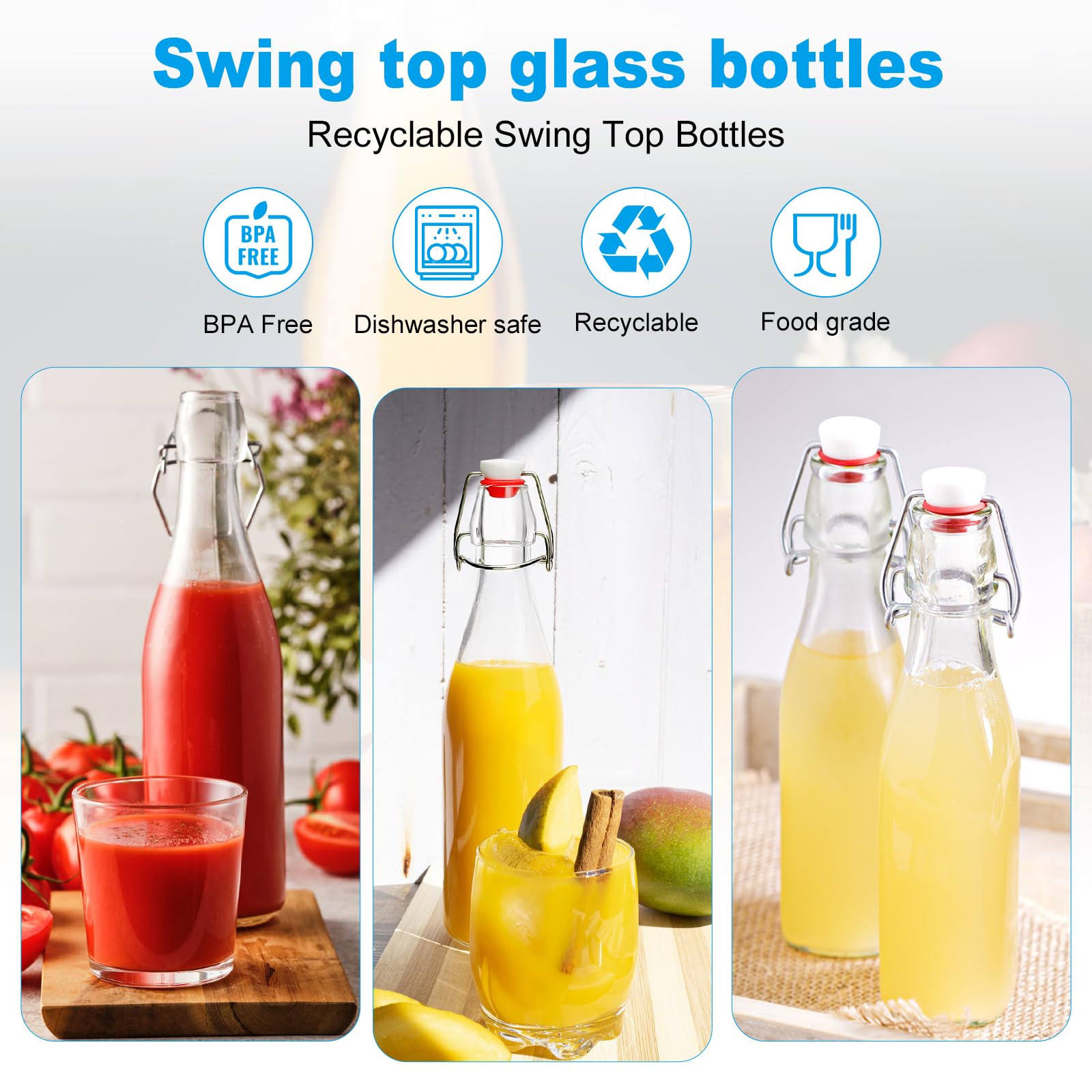 JOBVERT mead and vinegar storage bottle 16oz for aging flavors