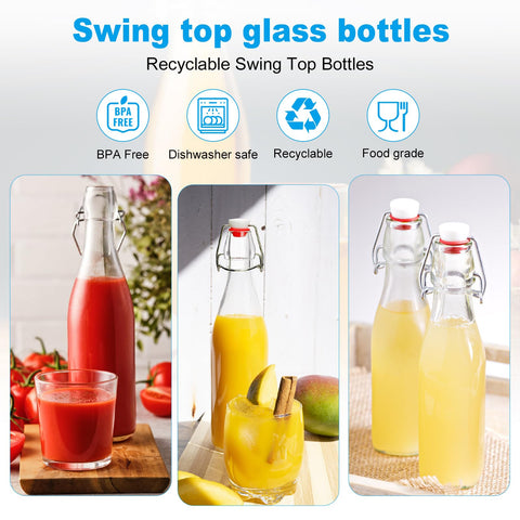 JOBVERT mead and vinegar storage bottle 16oz for aging flavors