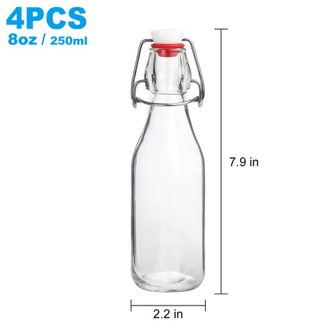 JobVERT swing top bottle 8.5oz airtight closure prevents leaks and preserves freshness.