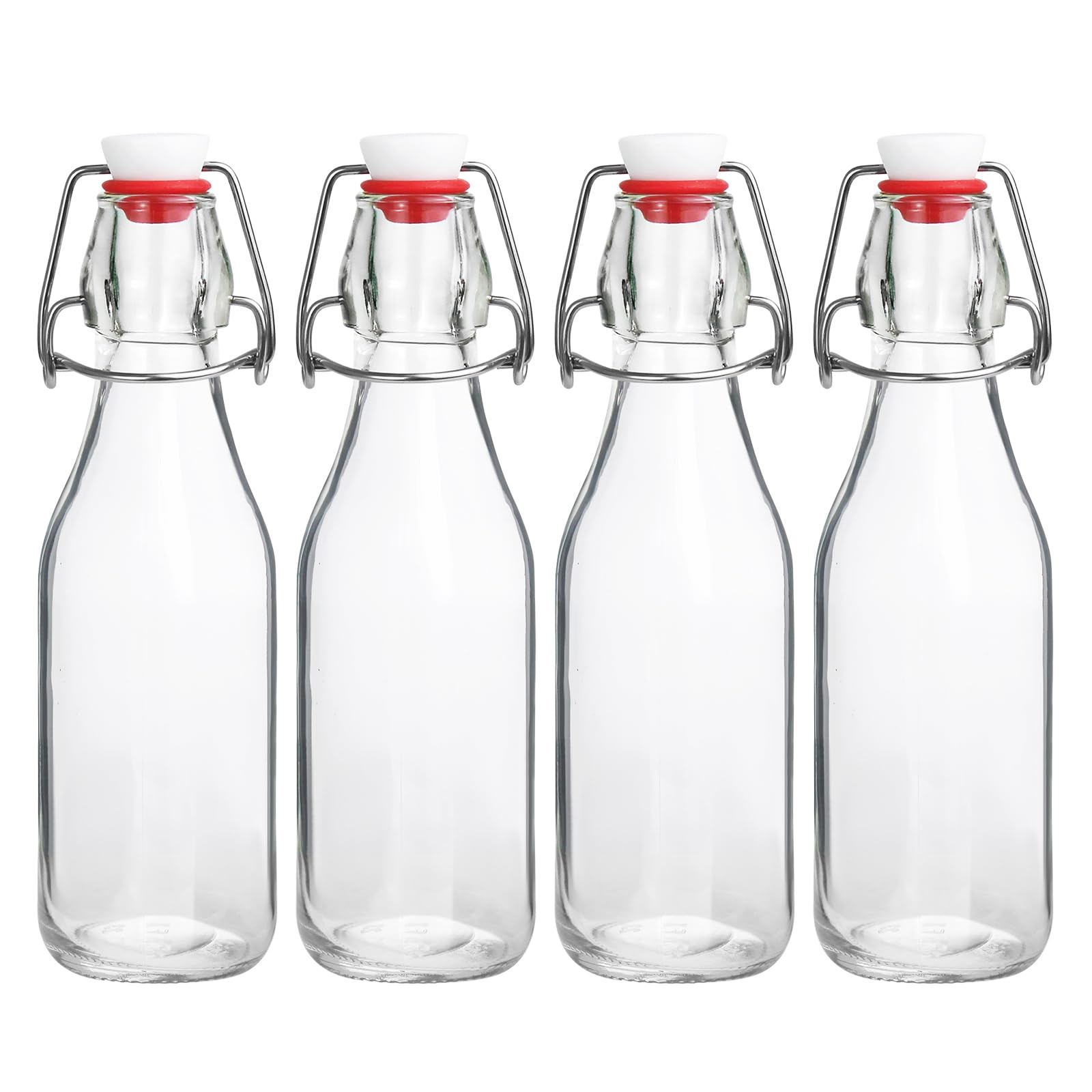 JobVERT swing top bottle 8.5oz with pour spout for easy serving and resealing.