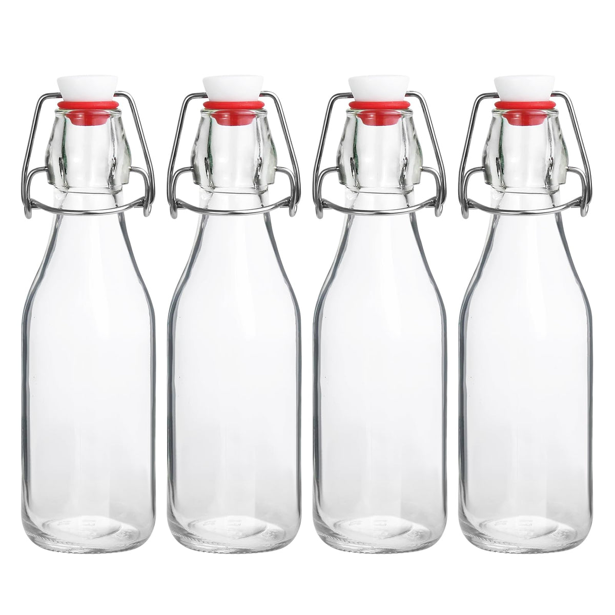 JobVERT swing top bottle 8.5oz with pour spout for easy serving and resealing.