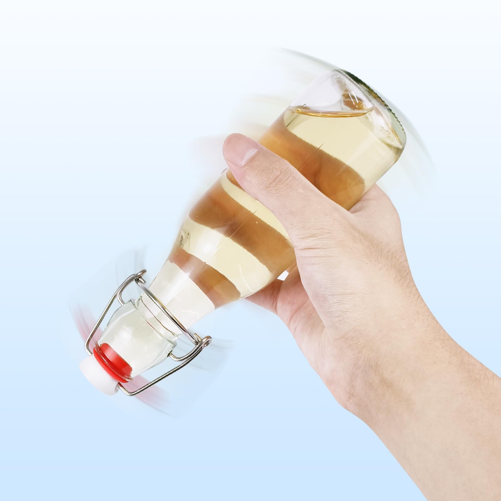 JobVERT swing top bottle 8.5oz reusable glass for multiple batches.