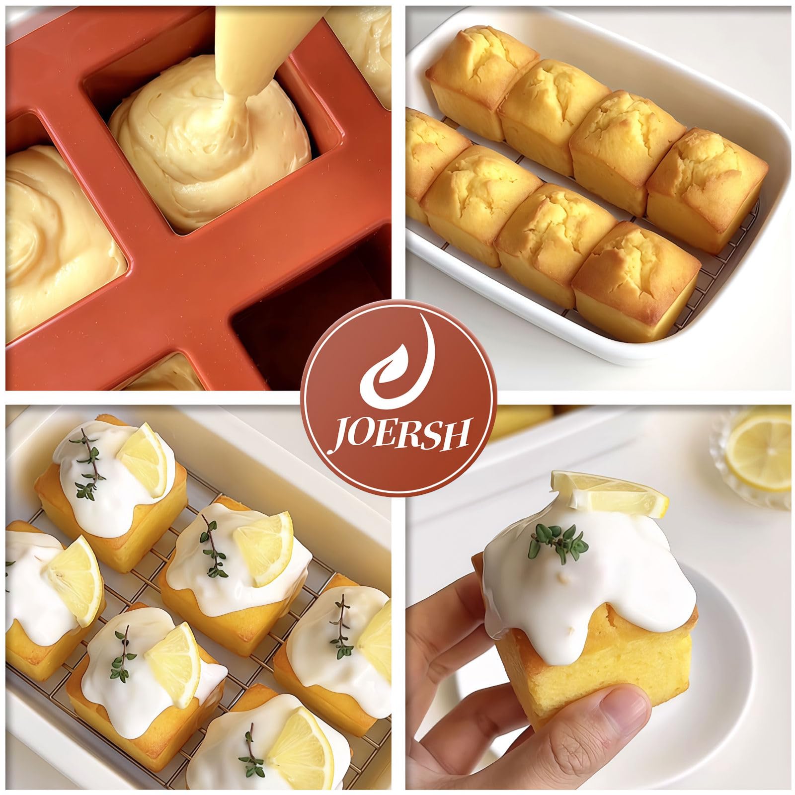 JOERSH dishwasher-safe cube mold with smooth silicone surface for easy cleanup
