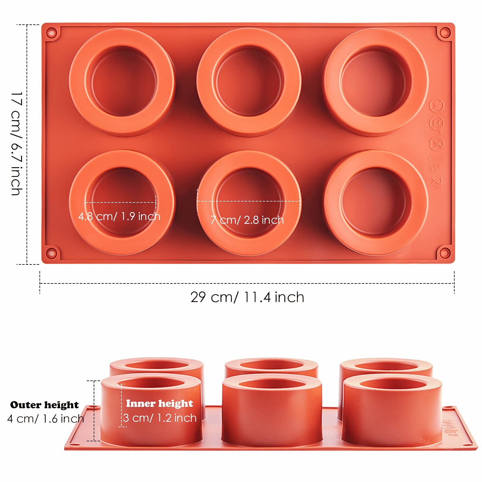 JOERSH brick red silicone mold in action for ice shot glasses.