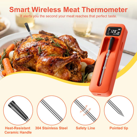 Standalone base allows quick temperature checks without the app.