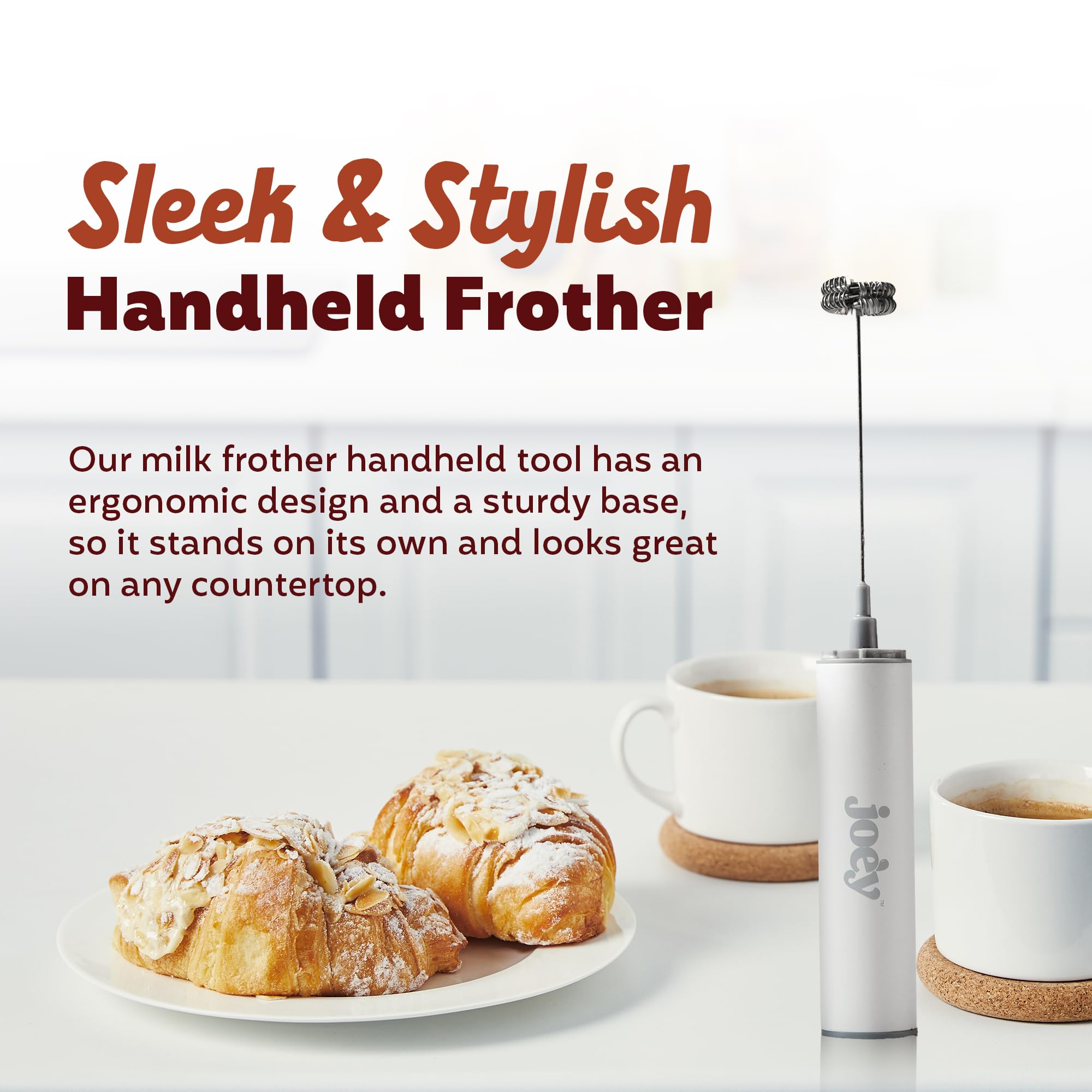 Joey Electric Milk Frother travel case protects the frother on the go