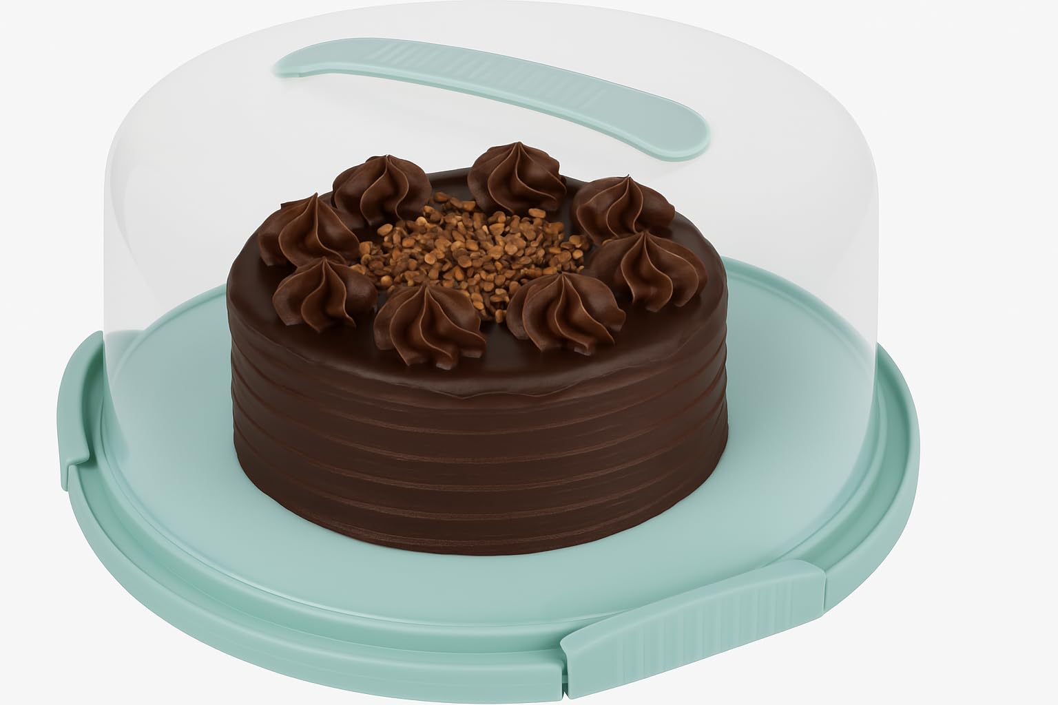 JOEY'Z clear dome cake cover allows quick content visibility