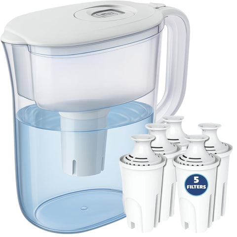 JOEY'Z 10-Cup Pitcher white for crisp filtered water at home