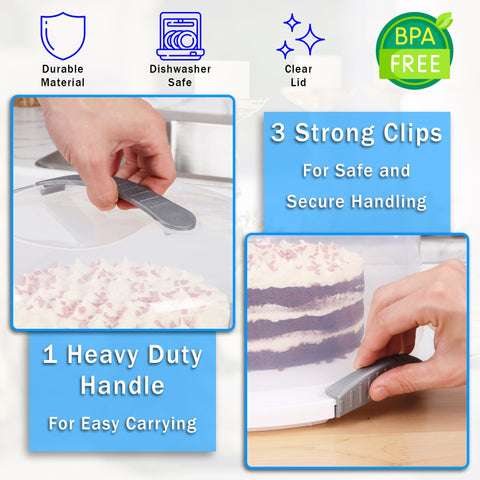 Joey'z clear dome lid with server demonstrates protected transport and visibility.