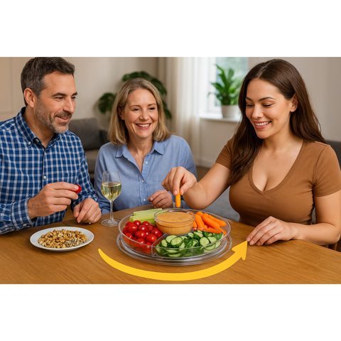 JOEY'Z multiuse acrylic stand elevates appetizers and desserts